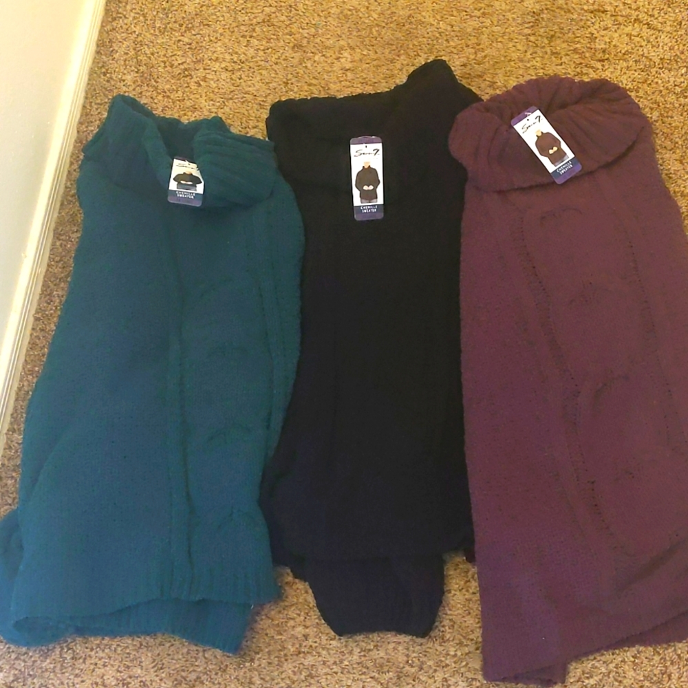 XXL Seven7 chenille cowl neck sweater bundle NWT